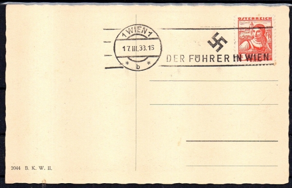 Propagandakarte, "Das neue Hochhaus in Wien".